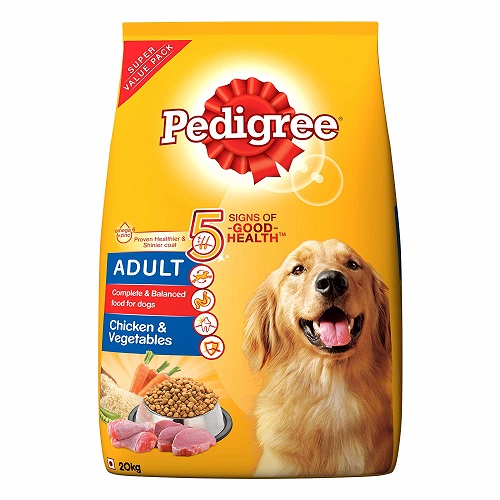 Pedigree Adult Dry Dog Food Chicken and Vegetables 20 KG Pack at Best Price