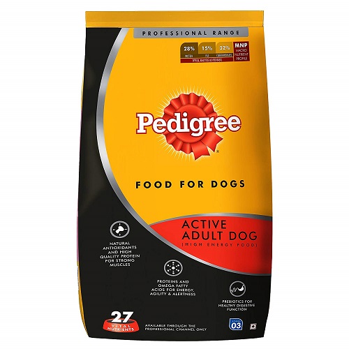 Pedigree Professional Active Adult Dog Food 20 KG Pack at Best Price