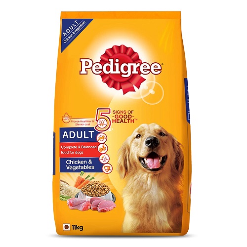 Pedigree Adult Dry Dog Food Chicken and Vegetables 11 KG Pack at Best Price